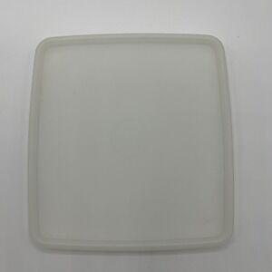Tupperware Square Container Lid 671-29 Clear Beige‎ Plastic Replacement Part